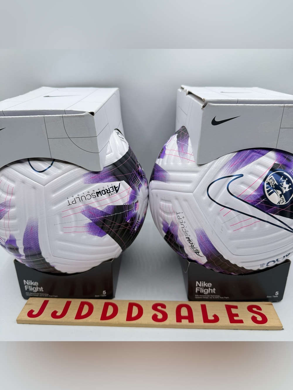 Lot of 2 Nike Flight English Premier League FIFA Ball Pro Match Soccer Size 5